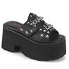 DemoniaCult - ASHES08 Platform Sandals - Black Product image